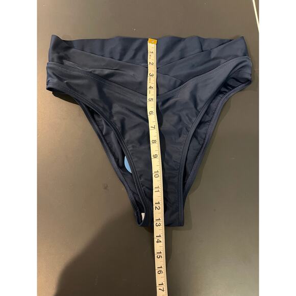 Cupshe Women's High Waist Bikini Bottoms Blue Size M New with tags swim - Picture 5 of 6
